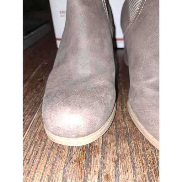 9M Rampage Brown Ram Mousy Wedge Heel Ankle Boots Booties Shoes Stretch Gore - Picture 3 of 7